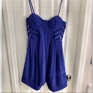 NWOT! Everly Mesh Cutout Dress - Indigo